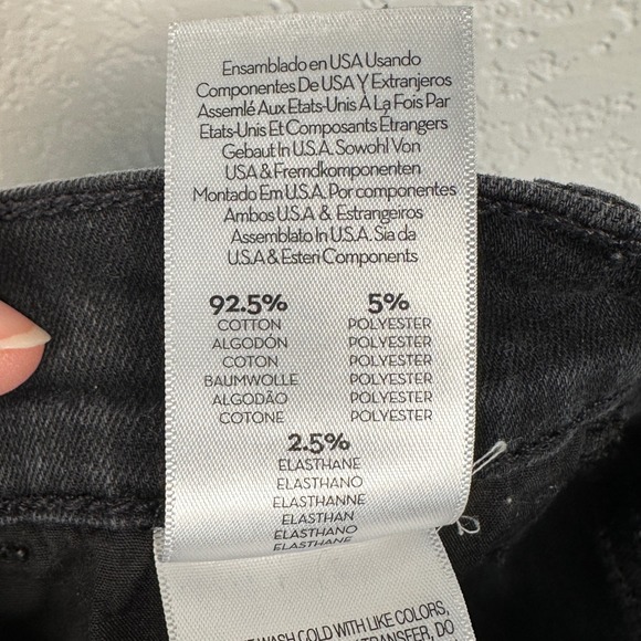 MOTHER The Hustler Ankle Fray Jeans Not Guilty Black High Waist Flare Size 24 - Picture 11 of 16